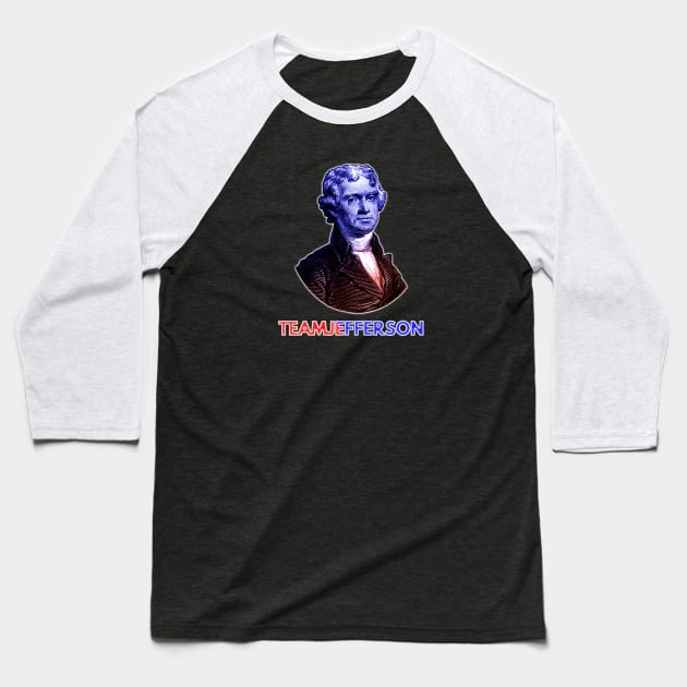 Team Jefferson #4 (Small Design) Baseball T-Shirt by Aeriskate